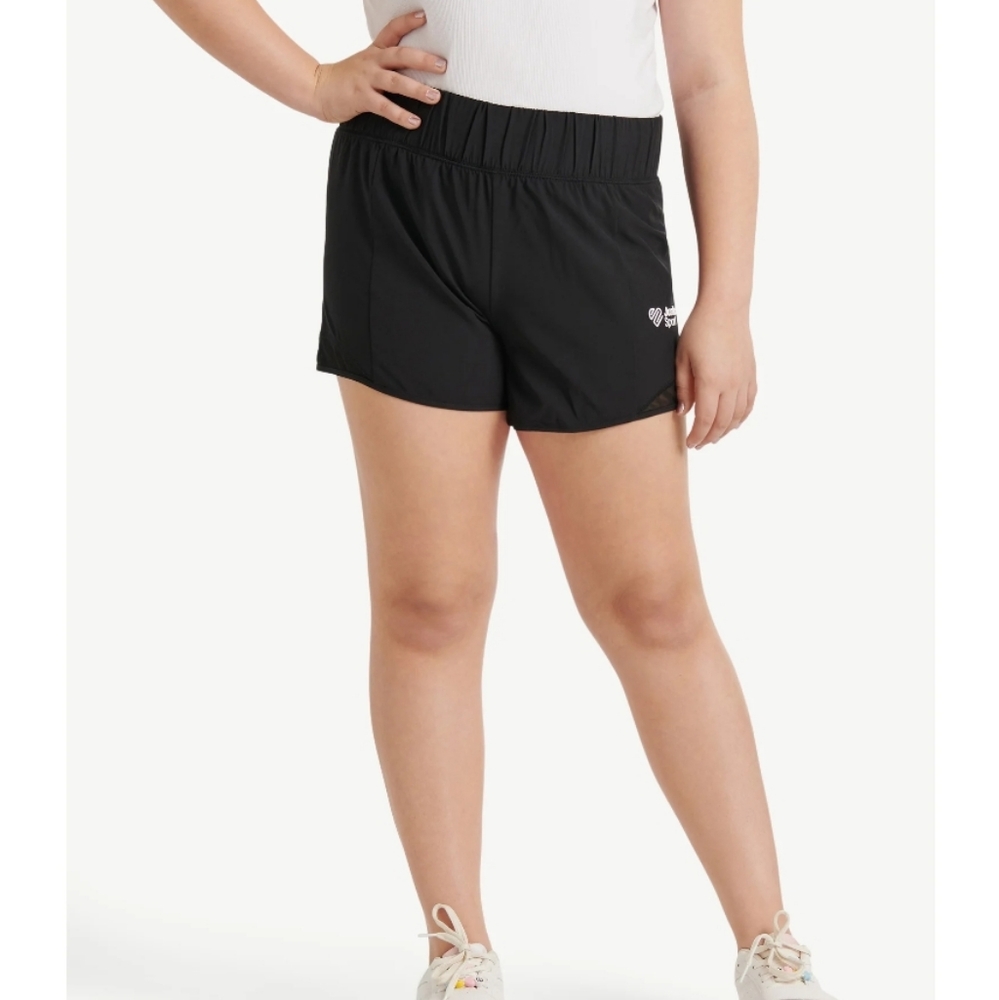 [NWOT] Justice Girl's Active Side Mesh Detail Running Shorts XL & Plus Black